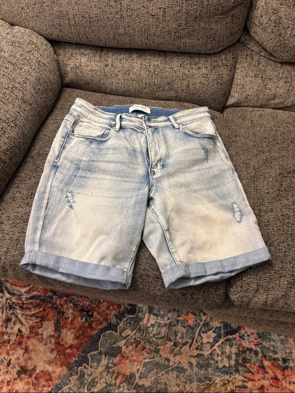 Wax Jean Light Blue Womens Denim Jean Shorts